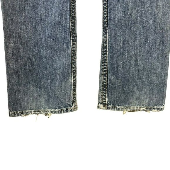 Ariat Mid Wash Straight Leg Distressed Jeans Mens 31 x 36 - Picture 3 of 5